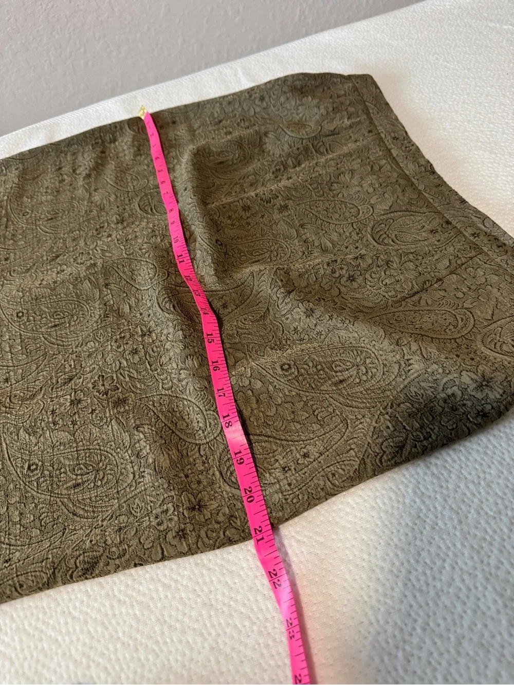 Vintage 90s Just In Thyme LTD Paisley Textured Midi Skirt Size 12 Green